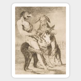 Look how solemn they are! by Francisco Goya Sticker